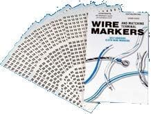 Sherco-Auto 450 Pieces (1-45) Wire Marker Labels for Cable Management - Waterproof Vinyl Adhesive Cloth Label Stickers Book - 10 Pages with 45 Labels Each - Tear Resistance Cable Tags - Made in USA