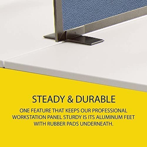 OBEX Acoustical Free Standing Privacy Screen, Cubicle Accessories Desk Privacy Panel, Desk Dividers for Office, Office Furniture Partitions Portable Sound Proof Dividers, 12" x 42", Twilight