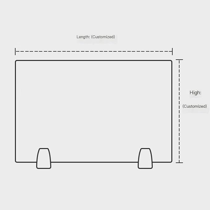 Privacy Dividers for Student Desks| Acrylic Free Standing Office Partitions| Desk Privacy Panel for Table Standing Sound Proof Desktop Office Classroom(40X40CM/15.7X15.7IN)