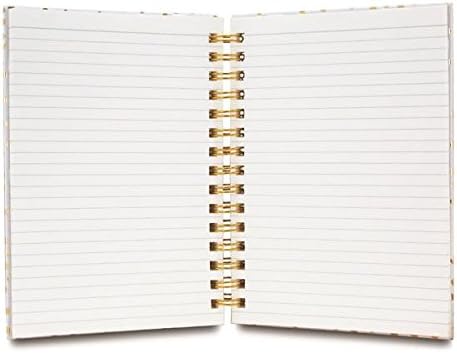 Graphique Hardbound Spiral Journal | Make Things Happen Navy Stripe Design | Premium Paper | Notebook | Diary | Lists | Record Month and Date | Great Gift | 160 Ruled Pages | 6.25” x 8.25”
