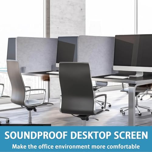 Acoustic Desk Privacy Panel - Soundproof Office Divider, Reduce Visual Distractions for Home & Workspace, Enhance Focus & Productivity