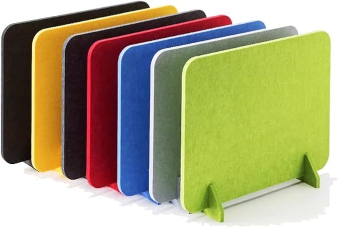 Acoustic Desk Privacy Divider Panel - Reduces Noise & Visual Distractions for Home Offices Stylish, Functional Soundproofing Solution in White