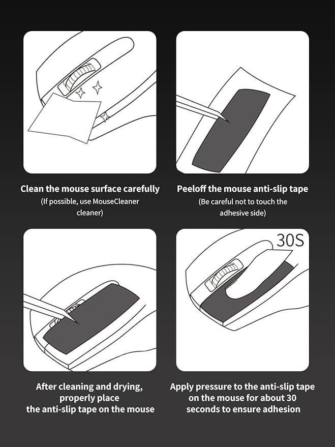 Mouse Grip Tape Full Coverage for Logitech MX Master 4 Wireless Gaming Mouse,Self-Adhesive PreCut Sweat-Resistant Professional Mice Upgrade Kit - 2 Color