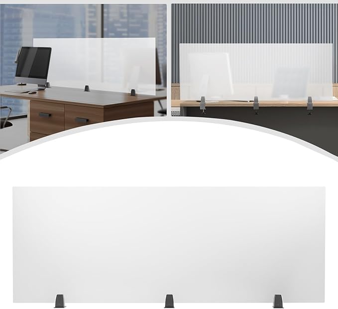 Desk Divider for Students and Desk Privacy Panel, 60 * 22 * 2In Acrylic Desk Partition, Office Partitions and Ideal Cubicle Light Shield for Office/Classroom Cubicle