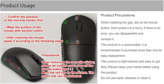 Gamer Mouse Grip Tape Sticker for Razer Viper V3 Non Slip Suck Sweat Pre Cut Easy Install PC Gaming M4A4