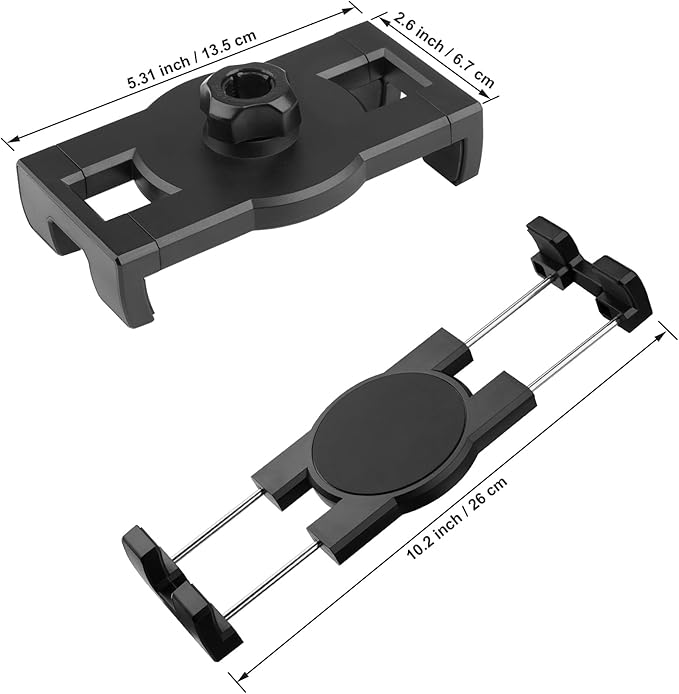 Under Cabinet Tablet Mount, Kitchen Tablet Holder iPad Mount for Desk/Table/Board/Chair,Compatible with 4.7~12.9" iPad/Nexus/LG G Pads/e-Reader/Switch/iPhone,360° Adjustable Aluminum Alloy Arm Stand