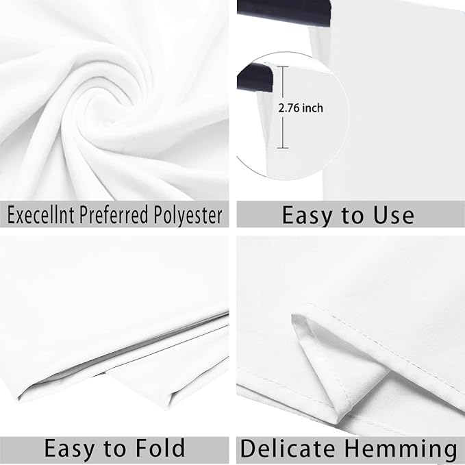 White Photo Backdrop for Photoshoot White Background for Photography Photo Backdrop Curtain for Party 6x9 FT