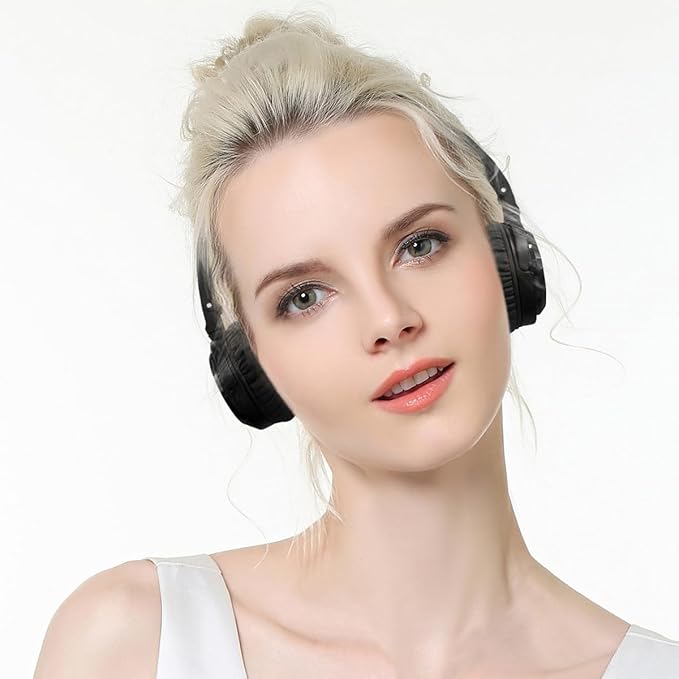 SoundMAGIC P23BT Portable On Ear Bluetooth Headphones CVC Noise Canceling Microphone HiFi Sound Stable Wireless Signal Connection Long Playtime with Detachable Cable for Game Black