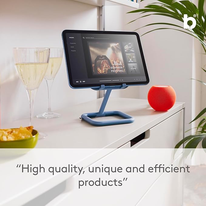 Bouncepad Go iPad Stand for Business & Leisure | iPad POS Stand | Adjustable Tablet & iPad Stand | Compatible with All Tablets & iPad Models | iPad Register Stand | White