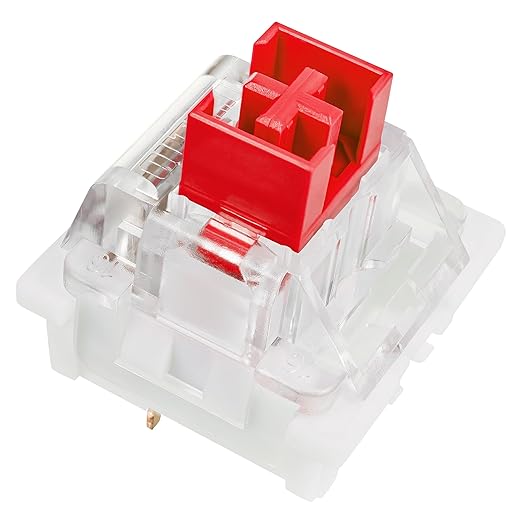 OUTEMU Switches, 3-Pin Hot Swappable - Cherry MX Equivalent DIY Replacement Pack for Mechanical Gaming Keyboards-Parent (Red, 90 Pcs)