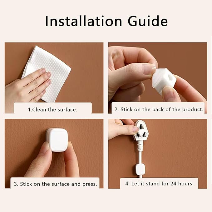 IFNOW 6 Pack Magnetic Cable Clips Cord Organizer Mixed Color Self Adhesive Cord Holder Under Desk Cable Management for Home,Office,Car,Desk,Nightstand