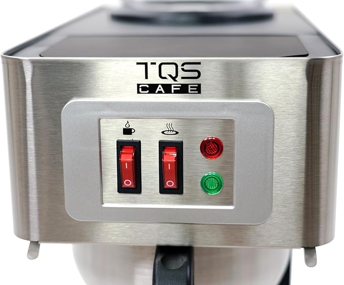 Existing Beauty 12-Cup Commercial Coffee Maker Stainless Steel - Double Coffee Machine for Office, Restaurant, Industrial Use - High Capacity Office Coffee Maker - TQS Cafe