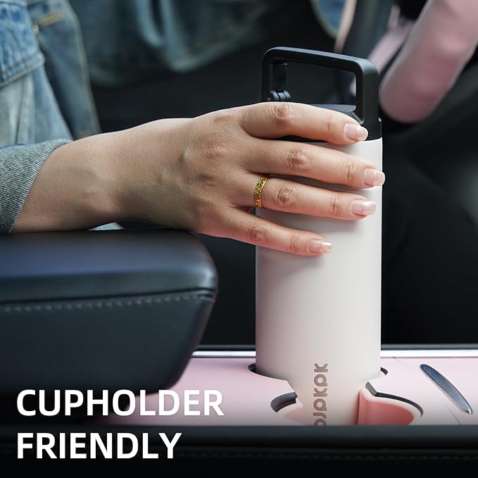 BJPKPK Insulated Water Bottle with 2 Lids,20 oz Double Wall Stainless Steel Vacuum Tumbler Travel Coffee Mug,Wide Mouth Thermal Cup,Haze Blue