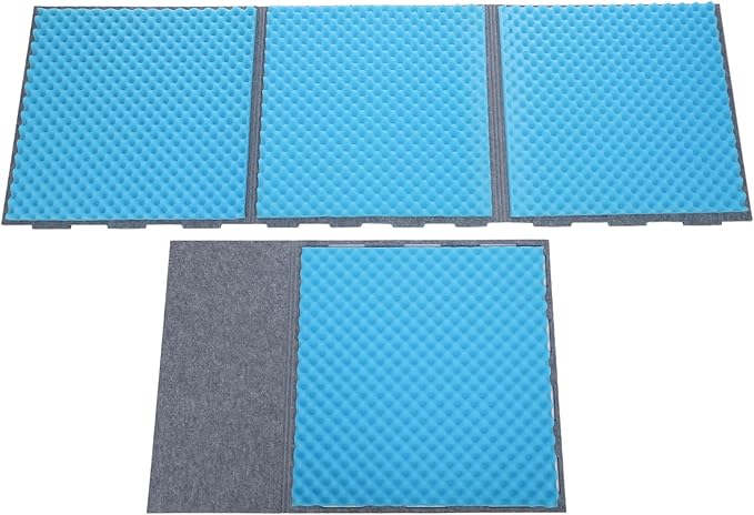 Desktop Soundproof Cover 31" H X 31" W X 31" L Recording Booth Portable Vocal Recording Booth with Double Sound Insulation Vocal Sound Absorbing Shield for Recording Studios, Offices(Blue+Gray)
