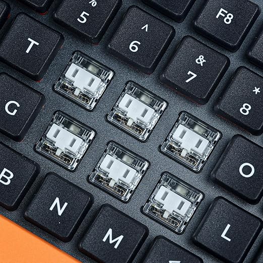 Kailh PG1350 Choc V1 70PCS Mechanical Keyboard Switch kailh Low Profile switches Chocolate Mechanical Keyboard Switch RGB SMD 5-Pin Kailh Switches (White,70Pcs)