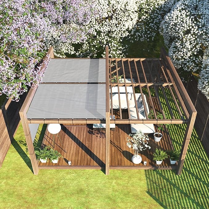 ColourTree Customized Size 6' Black and White Fence Screen Privacy Screen Heavy Duty Cable Zip Ties Included
