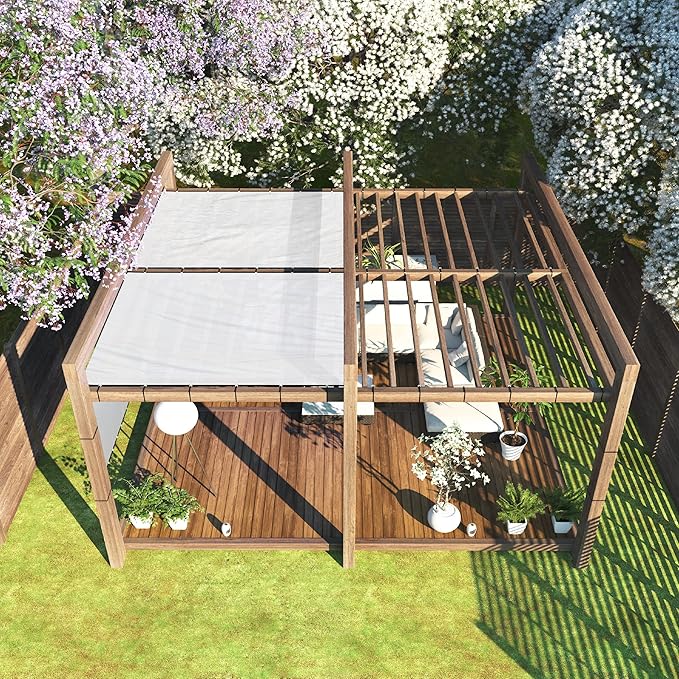 ColourTree Customized Size 6' Black and White Fence Screen Privacy Screen Heavy Duty Cable Zip Ties Included