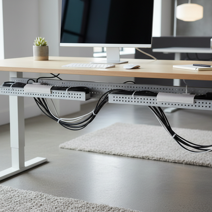 Collection image for: Organization Cable Management Under-desk cable trays