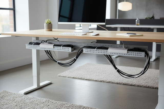 Organization Cable Management Under-desk cable trays