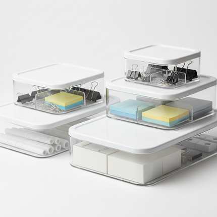 Collection image for: Organization Desktop Storage Boxes with lids plastic