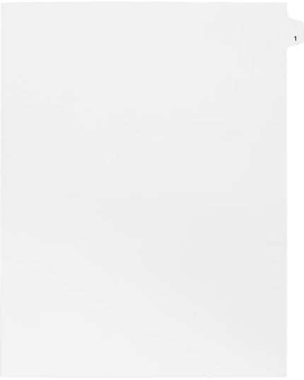Exhibitindexes® Side Number Tabs - AVE Style Bold Font - Pack of 25