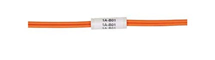 Panduit NWSLC-7Y Cable Identification Sleeve for 3mm Duple x Fiber Cable, Flexible Pvc, 1" Length, White