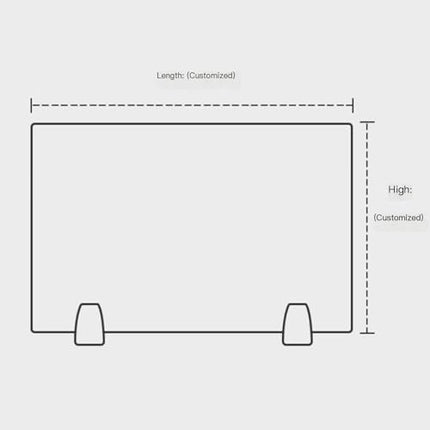 Desk DividersPrivacy Desk Divider 4mm Frosted Acrylic Panel Soundproof and Visual Distraction Shield for Office Desk Free Standingable,Frosted-80X30CM