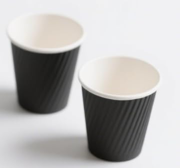 Coolcap 16 oz Black Paper Cups 100 Packs Bulk Order Heavy Duty Sturdy Design for Cafes Offices Catering Events