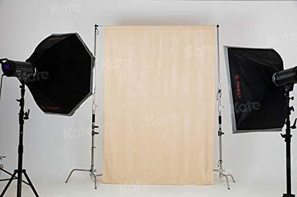 Kate 6ftX9ft Solid Beige Backdrop Portrait Photography Background for Photography Studio Children and Headshots Beige Backdrop Background