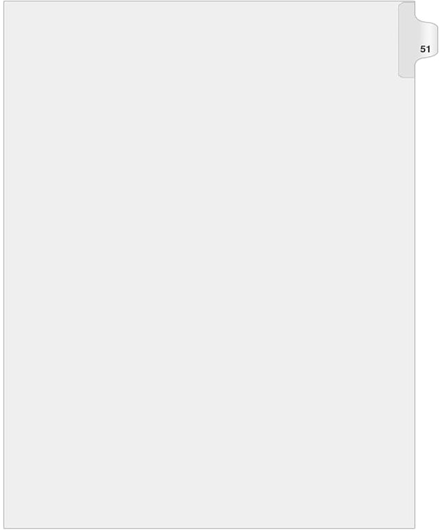 Exhibitindexes® Side Number Tabs - AVE Style Bold Font - Pack of 25