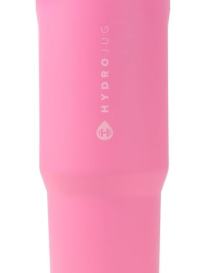 HydroJug Sport - Stainless Steel Tumbler with Straw, Vacuum Insulated, 32oz Leakproof Water Bottle, Ergonomic Design, Reusable, Dishwasher Safe, Rubber Base, Durable for Gym or Outdoors, Pink Sugar