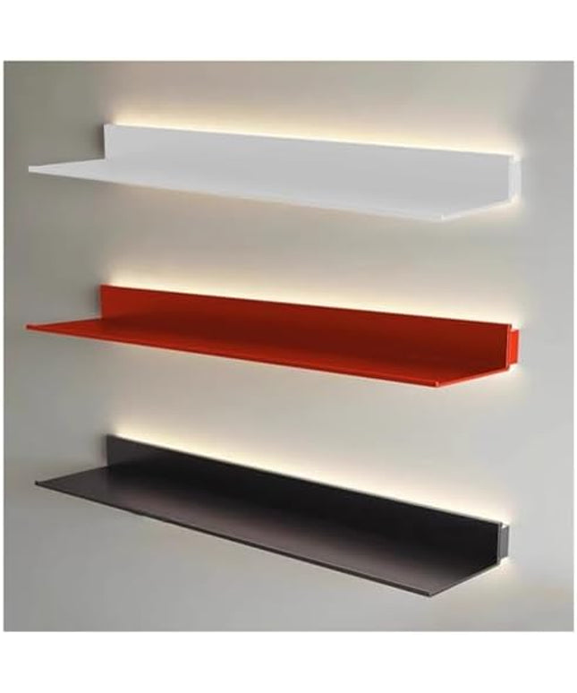 LED Floating Wall Shelf with Built-in Lights - Stylish Illuminated Display for Home Bar, Kitchen, Living Room Storage & Decoration - Modern Accent Shelf for Easy Organizing