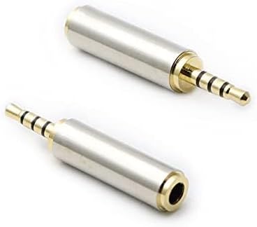 rgzhihuifz 3.5mm Female to 2.5mm Male Audio Adapter Converter Headphone 2.5mm to 3.5mm 3 Ring Jack Stereo or Mono 2 Pack