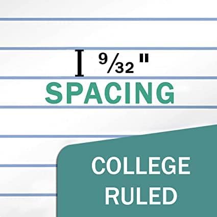 Rosmonde Loose Leaf Paper, 450 Sheets, 3 Pack, College Ruled Paper, 8" x 10.5", Bulk Office Filler Paper, 3 Hole Punched, 150 Sheets/Pack, 56 gsm Paper, College Ruled Notebook Paper for Binder, White