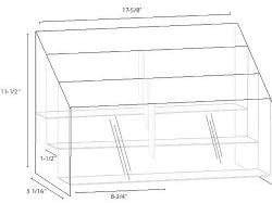 Clear-Ad - Acrylic Magazine Organizer 8.5x11 - Plastic Flyer Holder - Brochure Display Stand - Literature Holders 8.5 x 11 - Pamphlet Rack - MPF-8511-6 (Pack of 1)