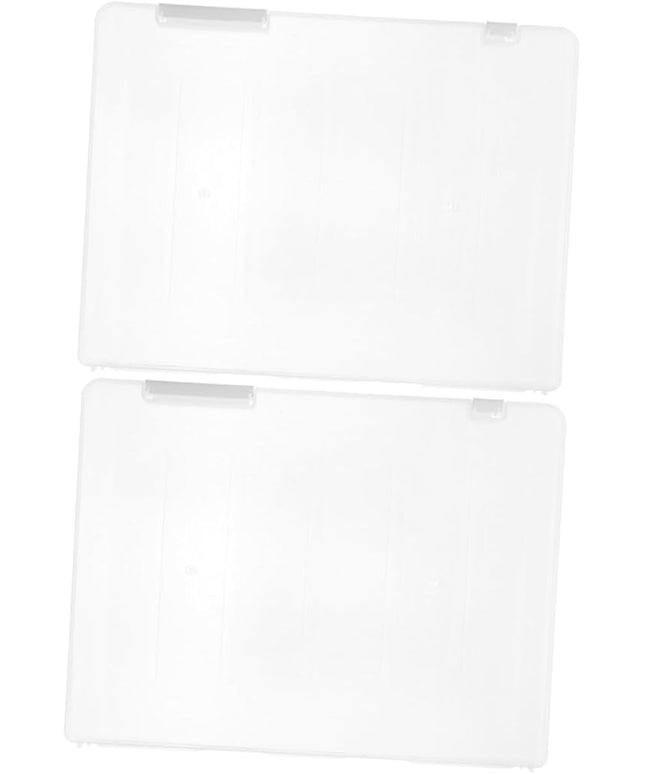 2pcs Clear Document File Boxes with Lid Stackable Transparent Desktop Storage Organizer for Office School Contract Invoice Receipt Filing PP Material Multipurpose Document Holder