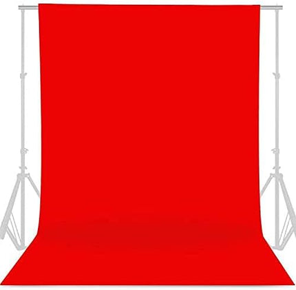 GFCC 6FT x 10FT Red Polyester Backdrop Curtain for Wedding Party Banquet,Fabric Backdrop