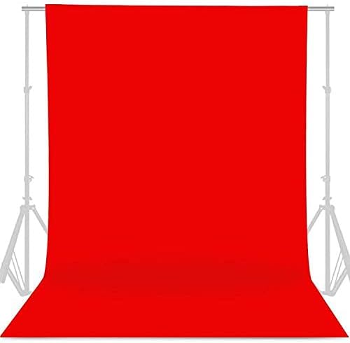 GFCC 6FT x 10FT Red Polyester Backdrop Curtain for Wedding Party Banquet,Fabric Backdrop