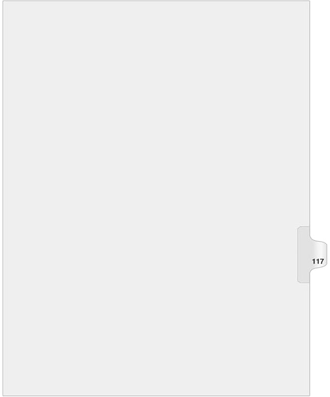 Exhibitindexes® Side Number Tabs - AVE Style Bold Font - Pack of 25
