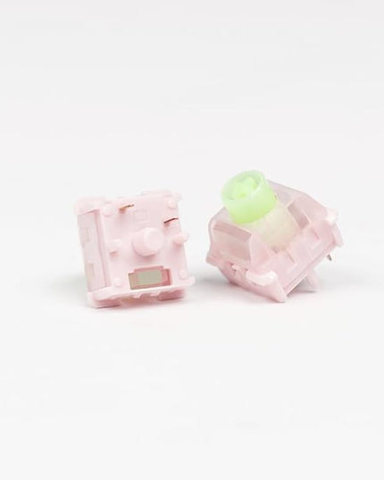 WS BigLucky Keyboard Switches, Mechanical Linear Switches with LED Diffuser 5 Pins Pre Lubed Key Switch for MX Mechanical Keyboard 35Pcs (Light Pink)
