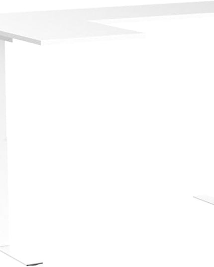 FLEXISPOT Corner Desk Dual Motor L Shaped Computer Electric Standing Sit Stand Up Desk Height Adjustable Home Office Table with Splice Board, 71x48 White