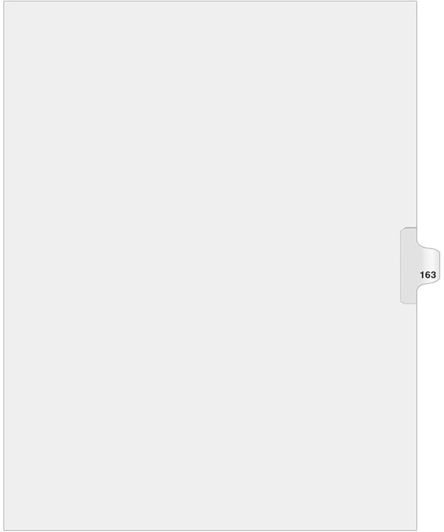 Exhibitindexes® Side Number Tabs - AVE Style Bold Font - Pack of 25