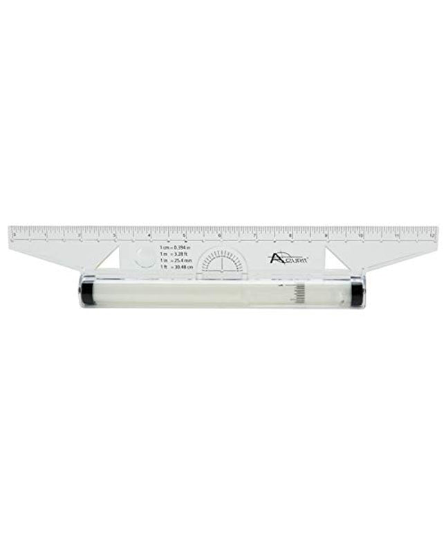 Acurit Rolling Ruler - A Must Have 4-in-1 Tool for Any Artist, Perfect for Illustrations, Drawings, Measurements, Line and Angle Drawing, & More! - 12 Pack