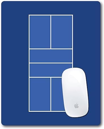 Racquet Inc Pickleball Court Mouse Pad – Blue Desk Mousepad with Fabric Surface – Pickleball-Themed Office Accessory for Work or Gaming – Compatible with Optical and Laser Mice