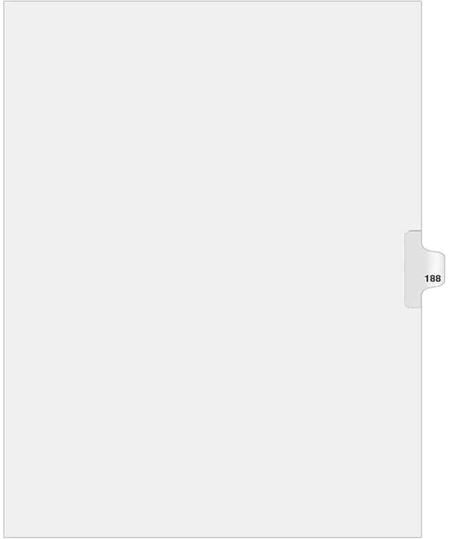 Exhibitindexes® Side Number Tabs - AVE Style Bold Font - Pack of 25
