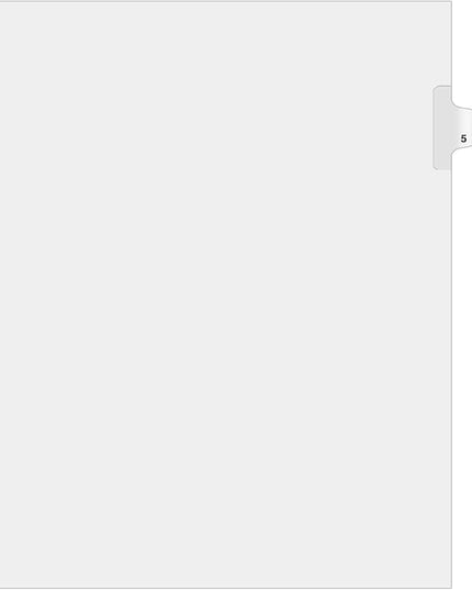 Exhibitindexes® Side Number Tabs - AVE Style Bold Font - Pack of 25