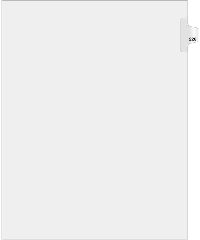 Exhibitindexes® Side Number Tabs - AVE Style Bold Font - Pack of 25