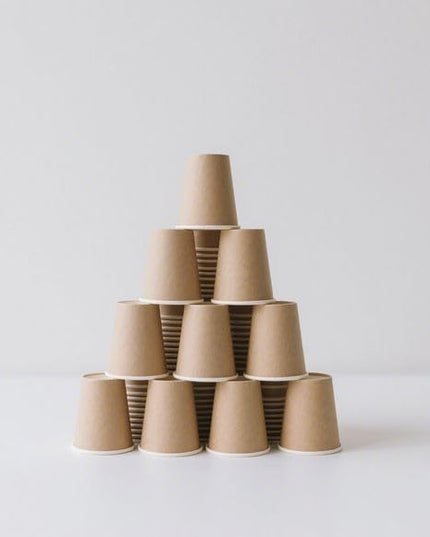 Coolcap 3 oz 300 Pack Disposable Coffee Cups, Bulk Brown Disposable Paper Cups, Coffee Cups for Hot Tea, Chocolate and Cold Drinks