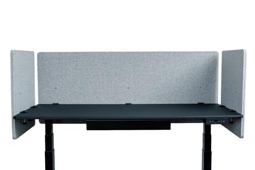 RCLM6024MG Reclaim Desktop Privacy Panel, Soundproof Desk Privacy Partition for Home or Office, 60" Width x 24" Height, Slate Gray