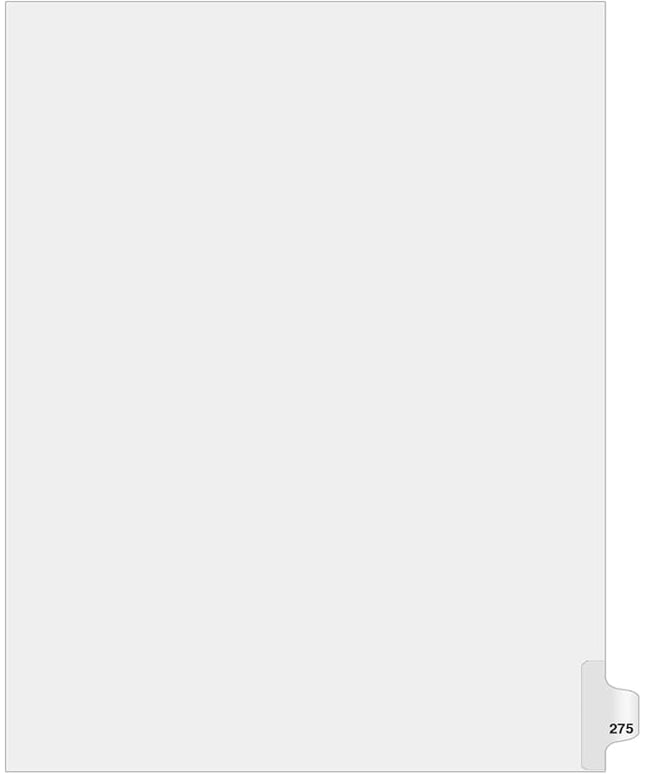 Exhibitindexes® Side Number Tabs - AVE Style Bold Font - Pack of 25